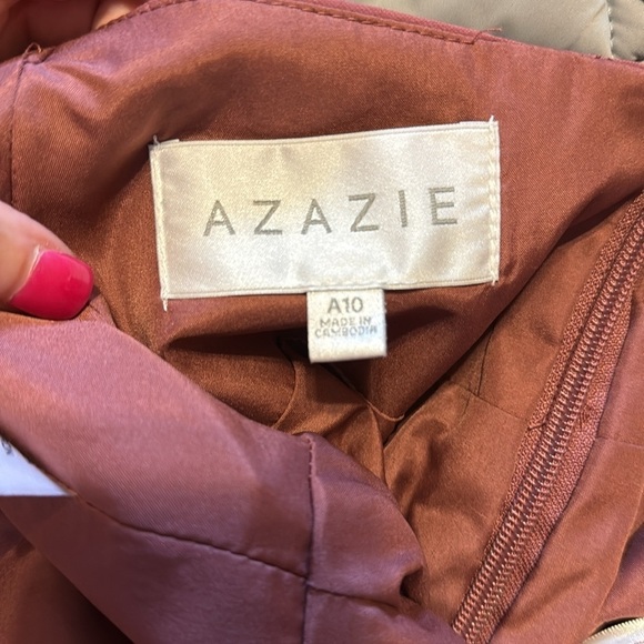 NWT Azazie Rylee Bridesmaid Dress in Desert Rose - Picture 5 of 7